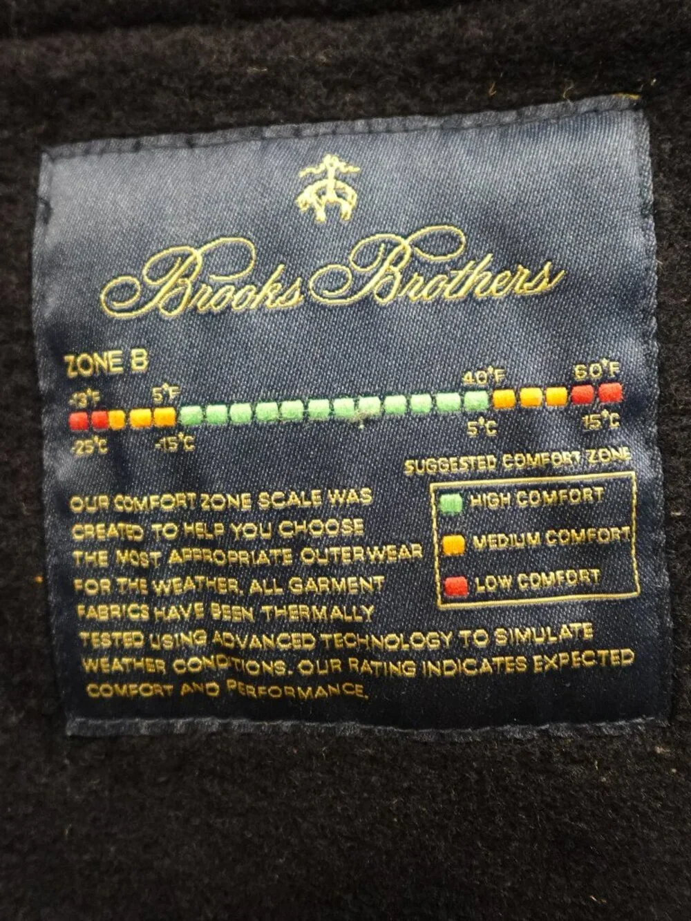 Brooks Brothers Duffle Coat Men’s Medium Navy 100% Wool Hooded Toggle